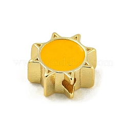 Rack Plating Brass Enamel Beads&nbsp;KK-U029-22G-08