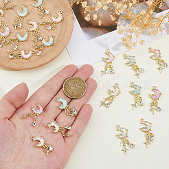 8Pcs 4 Colors Alloy Pendants&nbsp;FIND-HS0002-06G