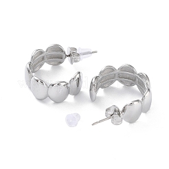 Non-Tarnish 304 Stainless Steel Oval Stud Earrings&nbsp;EJEW-H115-25P
