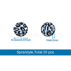 20Pcs 4 Colors Silicone Beads&nbsp;SIL-TA0001-08A
