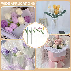 5Pcs 5 Colors Woolen Yarn Artificial Tulip Flower&nbsp;AJEW-FG0004-63