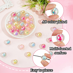 125Pcs 5 Colors Transparent Acrylic Beads&nbsp;TACR-PA0001-25