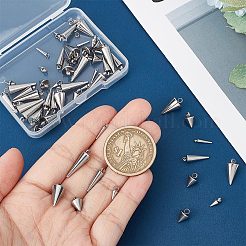 60Pcs 6 Style 304 Stainless Steel Pendants&nbsp;STAS-UN0042-49