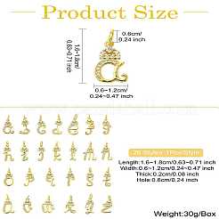 26Pcs 26 Styles Brass Micro Pave Cubic Zirconia Pendants&nbsp;KK-CJ0002-50