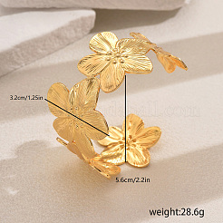 Luxurious Brass Flower Cuff Bangle for Parties and Events&nbsp;DO6494-2