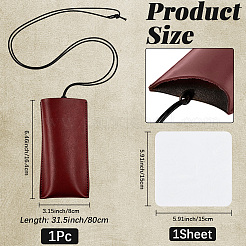1Pc PU Leather Eyewear Pouch&nbsp;ABAG-CN0001-85C