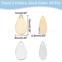 60Pcs 2 Colors Brass Charms&nbsp;KK-DC0002-11