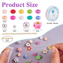 DIY Stretch Bracelets Making Kits&nbsp;DIY-SZ0004-38