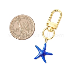 Brass Enamel Starfish Pendant Decorations&nbsp;HJEW-JM03909