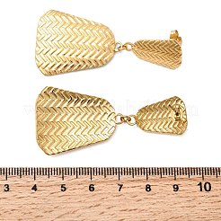 304 Stainless Steel Trapezoid Dangle Stud Earrings&nbsp;EJEW-K268-38G