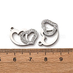 304 Stainless Steel Clay Rhinestone Pendants&nbsp;STAS-P406-17C-P