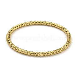 PVD Vacuum Plating 202 Stainless Steel Beaded Hinged Bangles for Women Men&nbsp;BJEW-M317-06C-G