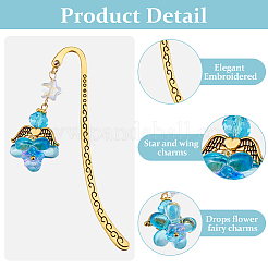 6Pcs 3 Colors Alloy Hook Bookmarks&nbsp;AJEW-HS00004