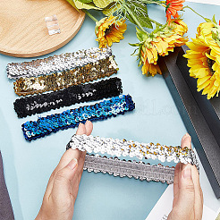 12Pcs 4 Colors Yarn & Rubber Elastic Headbands&nbsp;OHAR-GF0001-17