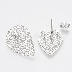 Non-Tarnish 304 Stainless Steel Stud Earring Findings&nbsp;X-STAS-S079-41B