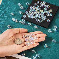 80Pcs AB Color Plated Glass Beads&nbsp;EGLA-TA0013-01A