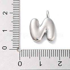 Rack Plating Brass Balloon Letter Pendants&nbsp;KK-C050-01P-N