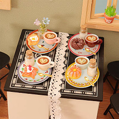 10Pcs 5 Colors Resin Dollhouse Dish&nbsp;AJEW-TA0003-39