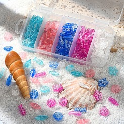 50G 5 Colors Craft Style Transparent Acrylic Beads&nbsp;TACR-YW0001-52