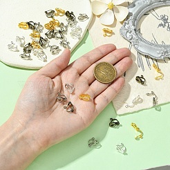 80Pcs 8 Colors Brass Clip-on Earring Findings&nbsp;FIND-YW0005-35