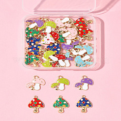 36Pcs 9 Styles Autumn Theme Alloy Enamel Pendants&nbsp;ENAM-FS0002-95