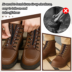 PU Leather Lace-in Shoe Zipper Inserts&nbsp;DIY-WH0671-072B