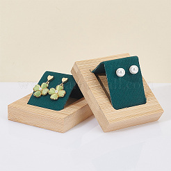 3Pcs 1-Slot Rectangle Wood Earring Display Stands&nbsp;EDIS-DR0001-06