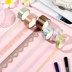 1Bag Lace Patterns PET Floral Decorative Tape Set&nbsp;AJEW-SP0002-74B