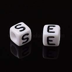 Letter Acrylic European Large Hole Beads&nbsp;OPDL-R050-10mm