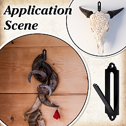 Carbon Steel Animal Bone Wall Hooks&nbsp;AJEW-WH0816-619EB