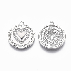 Brass Micro Pave Cubic Zirconia Pendants&nbsp;KK-T062-03P-NF