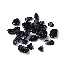 Synthetic Blue Goldstone Chip Beads&nbsp;X-G-I350-02