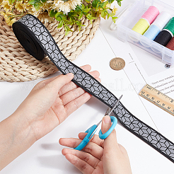 10M Flat Reflective Polyester Grosgrain Ribbon&nbsp;OCOR-BC0006-19B