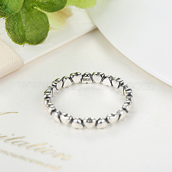 with 925 Stamp Thailand Sterling Silver Heart Band Finger Rings&nbsp;RJEW-FF0003-01-17mm