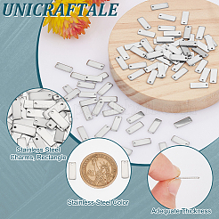 100Pcs Stainless Steel Stamping Blank Tag Pendants&nbsp;FIND-UN0003-95B