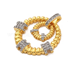 Brass Micro Pave Cubic Zirconia Pendants&nbsp;KK-V009-18G
