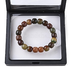 Bodhi Wood Column Beaded Stretch Bracelet for Women&nbsp;BJEW-YW0001-04B