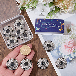 10Pcs Sports Balls Alloy Rhinestone Cabochons&nbsp;FIND-SC0023-42