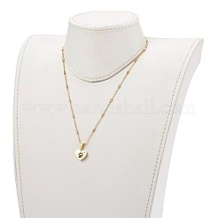 304 Stainless Steel Heart with Dog Paw Print Pendant Necklaces&nbsp;NJEW-JN03351-05