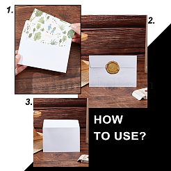 Envelope and Floral Pattern Thank You Cards Sets&nbsp;DIY-CP0004-97