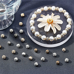 Brass Grooved Beads&nbsp;KK-BBC0028-75B