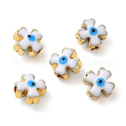 Golden Tone Brass Enamel Beads&nbsp;KK-E048-01G