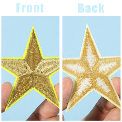 12Pcs Star Shape Cloth Embroidery Applqiues&nbsp;PATC-GF0001-33B