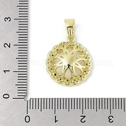 Brass Micro Pave Clear Cubic Zirconia European Dangle Charms Bails&nbsp;KK-K297-55G
