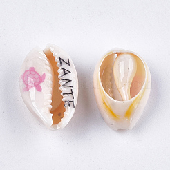 Printed Cowrie Shell Beads&nbsp;SHEL-S276-12D