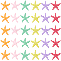 30Pcs 6 Colors Opaque Resin Cabochons&nbsp;AJEW-GF0013-81