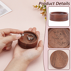 Wood Finger Ring Display Plate&nbsp;RDIS-WH0007-10