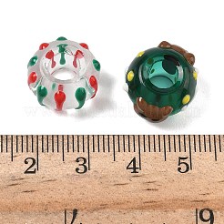 Christmas Glass European Beads&nbsp;LAMP-F132-02