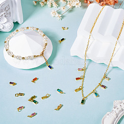 12Pcs 12 Colors Brass Micro Pave Cubic Zirconia Charms&nbsp;FIND-TA0005-61