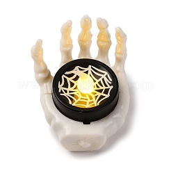 Halloween Resin Skeleton Hand LED Light Figurines Ornament&nbsp;AJEW-Z036-02A